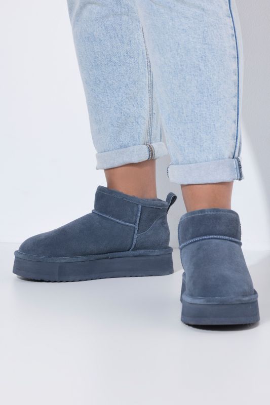 Bottines en peau d'agneau Axelda, matière hydrofuge, largeur H