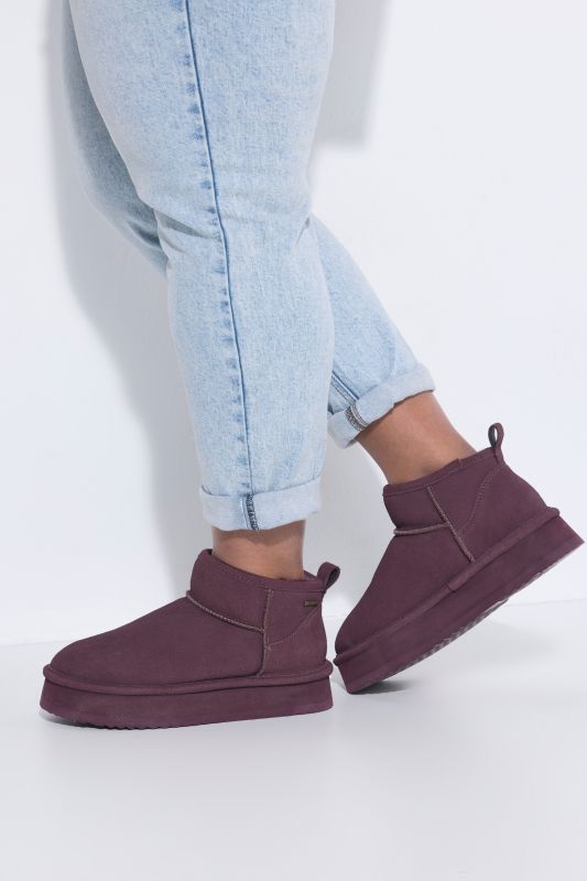 Bottines en peau d'agneau Axelda, matière hydrofuge, largeur H