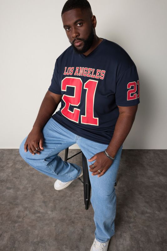 T-shirt STHUGE oversized à manches courtes, avec imprimé Football - jusqu'au 8 XL