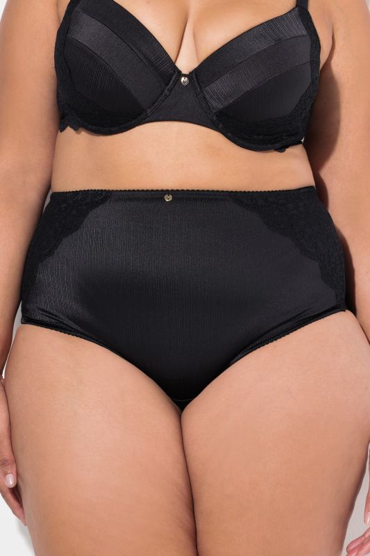 Culotte maxi en satin, dentelle à l'arrière