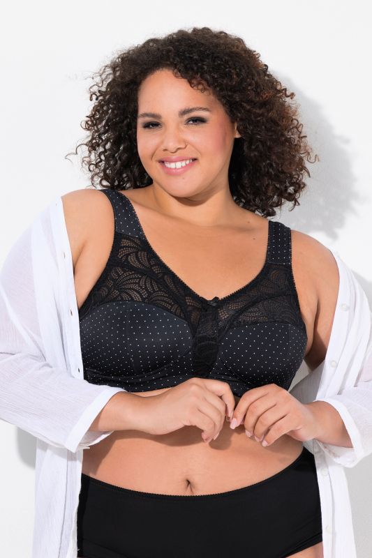 Soutien-gorge de maintien. Sans armatures. Dentelle - bonnet C-F