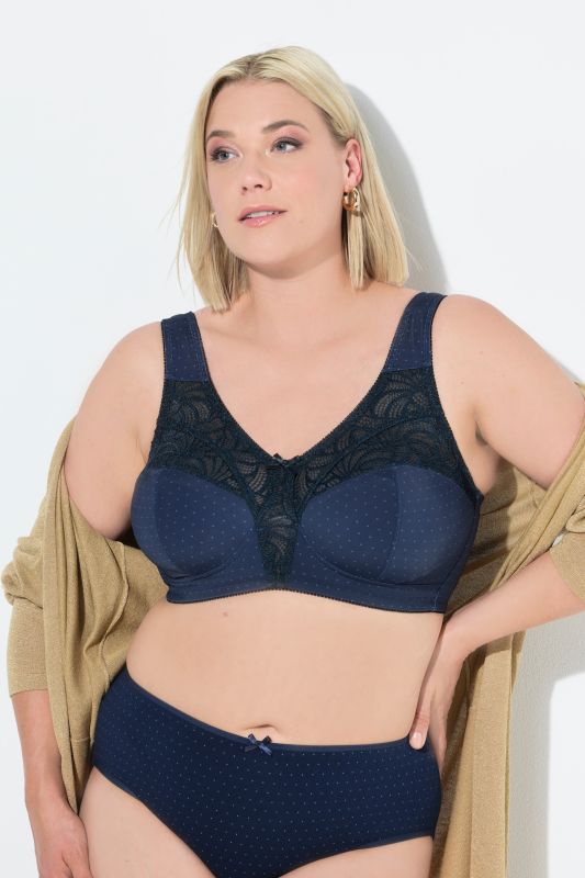 Soutien-gorge de maintien. Sans armatures. Dentelle - bonnet C-F