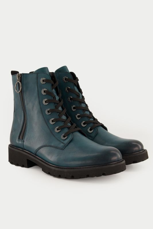 Bottines en cuir Remonte, esprit motard, fermeture zippée - largeur G