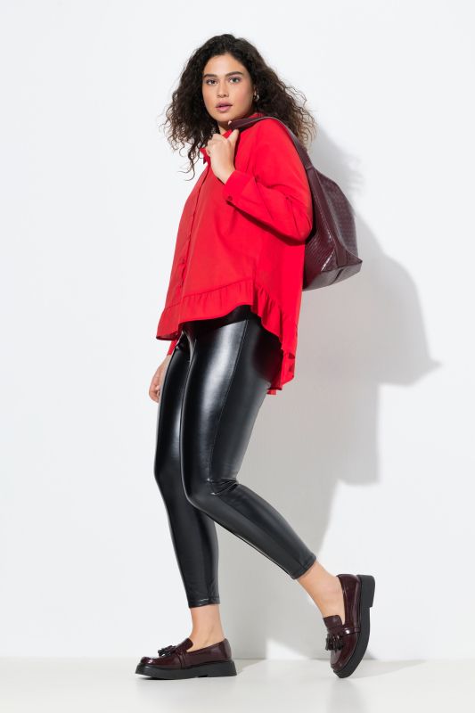 Legging en similicuir, jambes slim et taille élastique