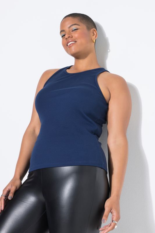 Débardeur coupe Slim Shape, en jersey côtelé