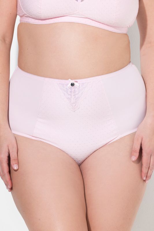 Culotte taille haute sculptante. Empiècement en dentelle