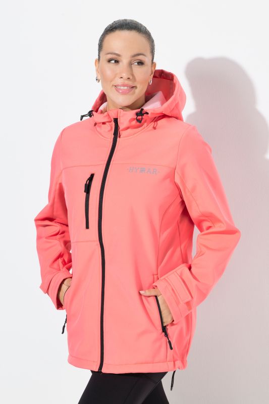 Veste Softshell HYPRAR déperlante, matière stretch et imprimé réfléchissant
