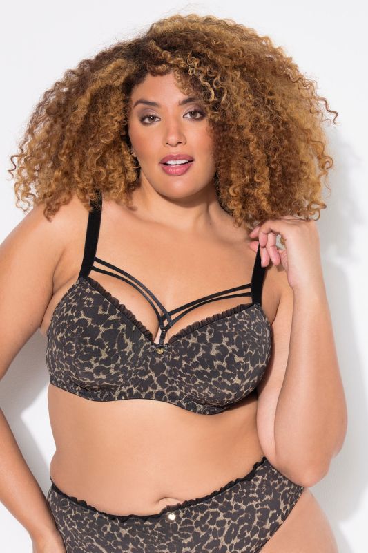 Soutien-gorge TruYou, armatures et coques souples, motif léopard - bonnet B-F