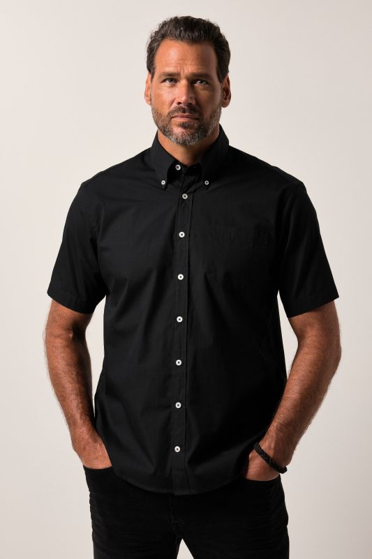Chemise JP 1880, manches courtes et col à pointes boutonnées, coupe Modern Fit - jusqu'au 8 XL