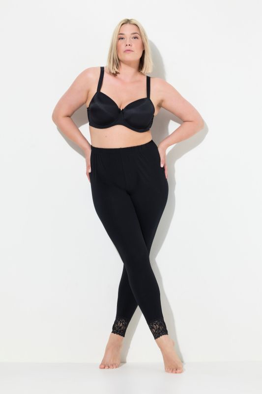 Legging, bas de jambe en dentelle