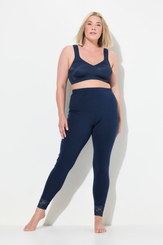 Legging, bas de jambe en dentelle
