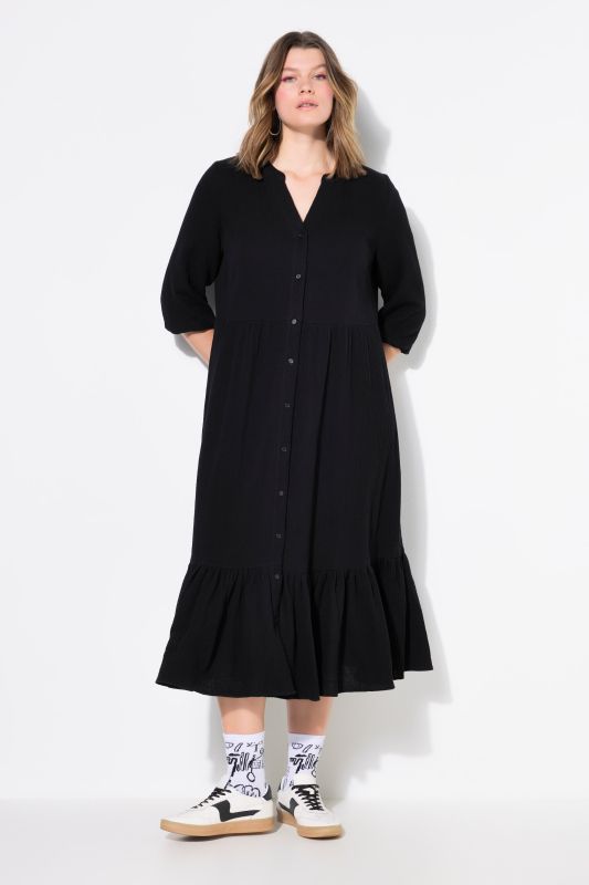 Robe maxi en mousseline, coupe évasée