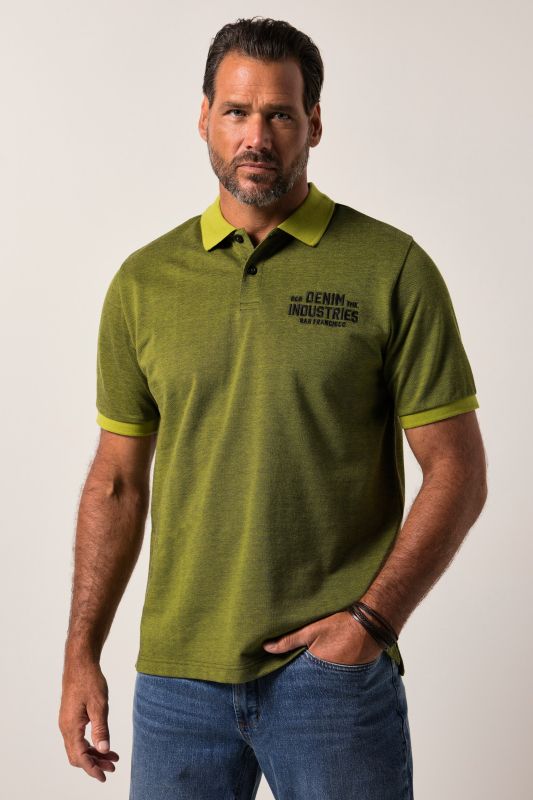 Polo JP 1880 à manches courtes, tissu piqué, logo brodé - jusqu'au 8 XL