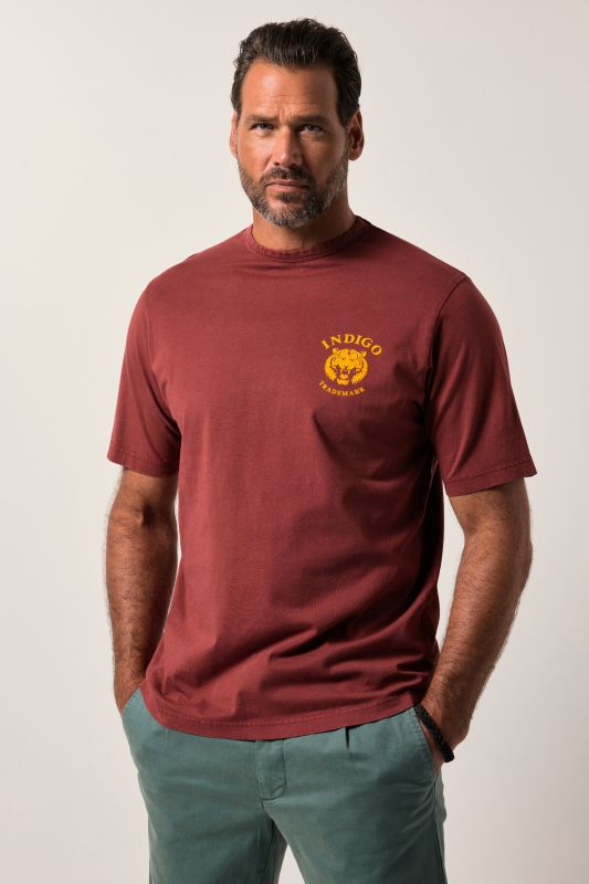 T-shirt JP 1880 à manches courtes, esprit vintage, imprimé poitrine – jusqu'au 8 XL