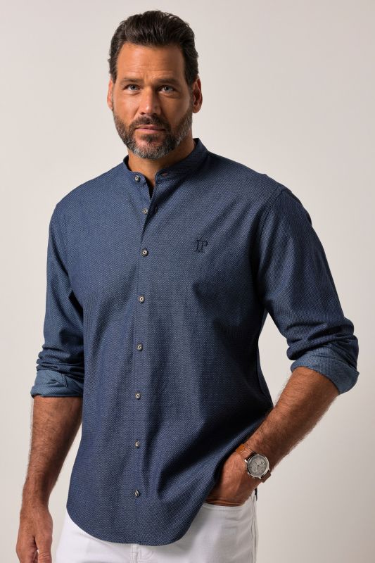 Chemise traditionnelle JP 1880, manches longues et col officier, coupe Modern Fit - jusqu'au 8&nbsp