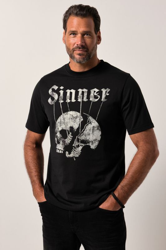 T-shirt JP 1880 à manches courtes, col rond et imprimé - jusqu'au 8 XL