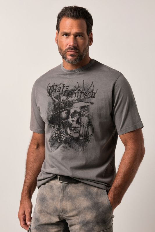 T-shirt JP 1880, manches courtes et col rond, style bavarois traditionnel - jusqu'au 8 XL