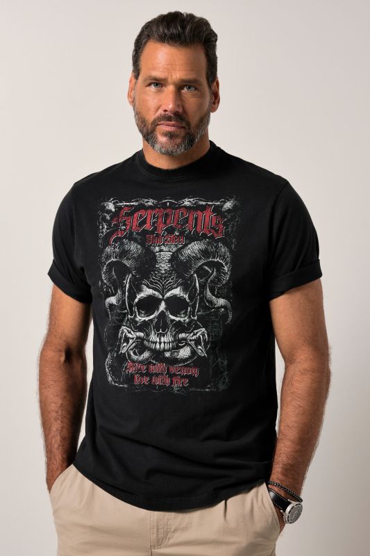 T-shirt JP 1880, manches courtes. Imprimé poitrine, style vintage – jusqu'au 8 XL