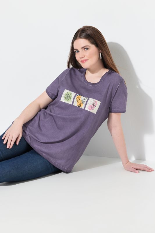 T-shirt à imprimé esprit traditionnel bavarois. Col rond et manches courtes