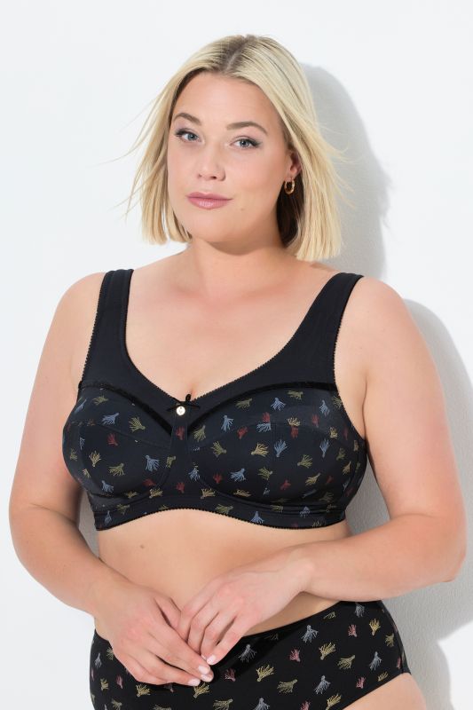 Soutien-gorge de maintien sans armatures, jeu d'imprimés – bonnet C-F