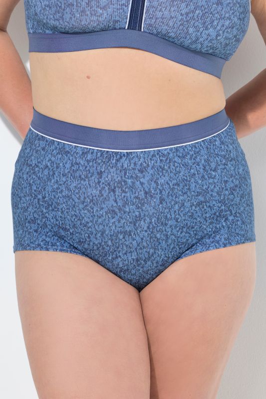 Culotte hipster en jersey mélangé, aspect jean