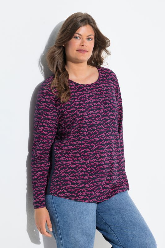 T-shirt manches longues et décolleté rond, OEKO-TEX