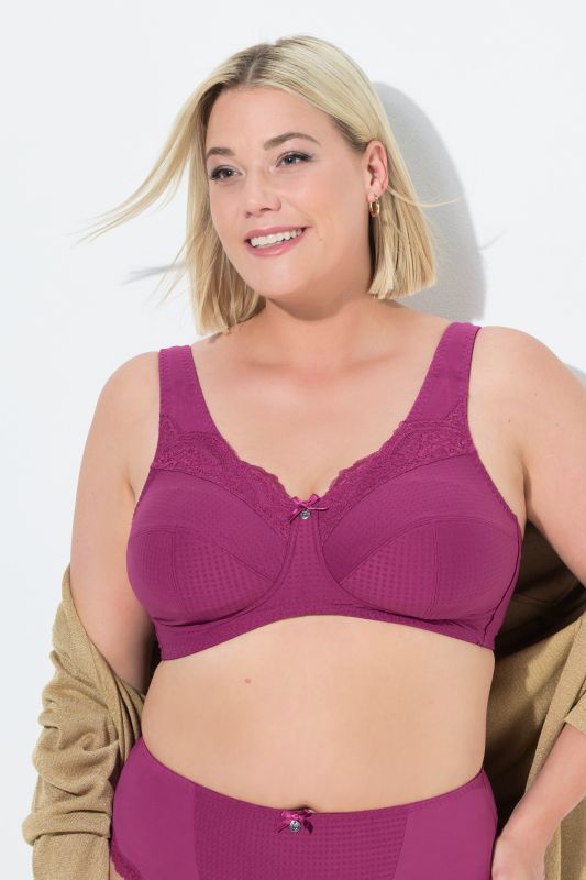 Soutien-gorge de maintien, sans armatures, dentelle - bonnet C-G
