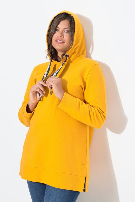 Sweat-shirt long à capuche, manches longues, OEKO-TEX