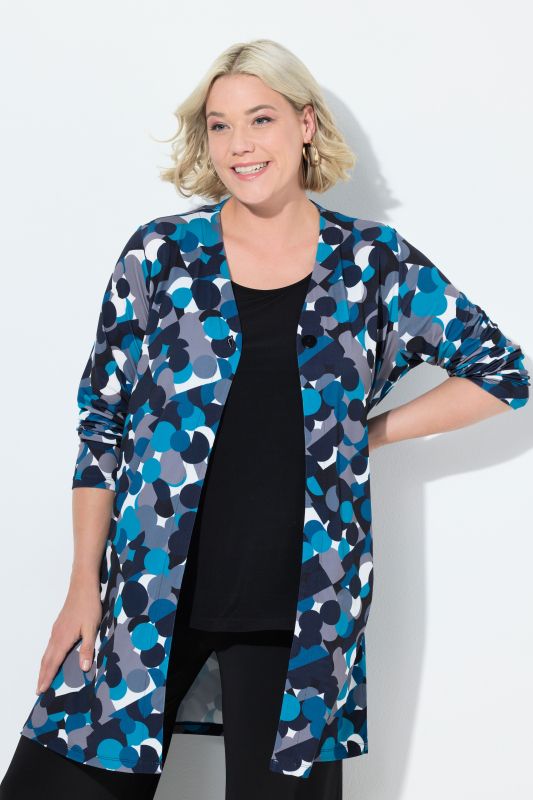 Veste en jersey, fermeture 1 bouton. Encolure en V et manches longues