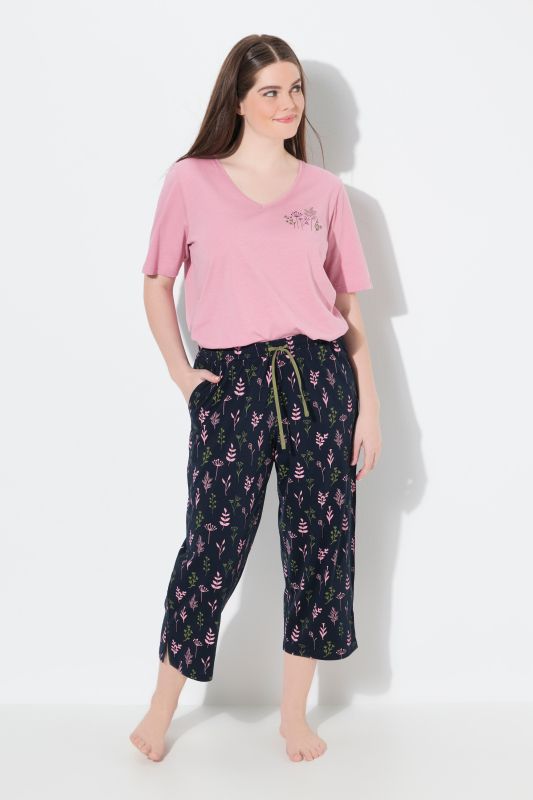 Pantalon de pyjama en coton bio. Longueur 3/4 (mollet)