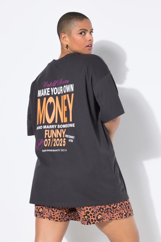 T-shirt oversize, imprimé à message