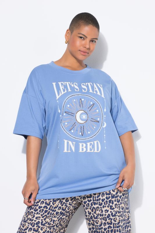 T-shirt oversize, imprimé métallique