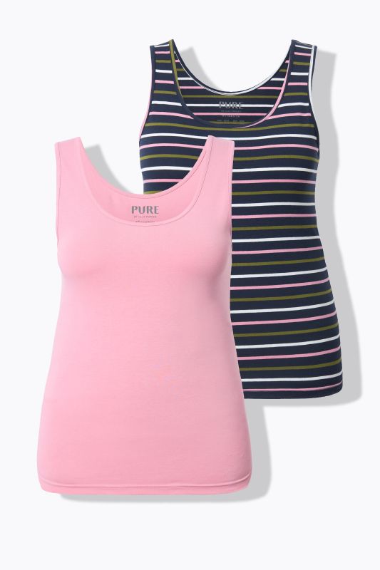 Maillots de corps en coton bio. Décolleté rond. Lot de 2