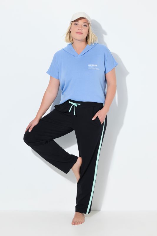 Pantalon de jogging, taille élastique, jambe droite avec bande contrastante