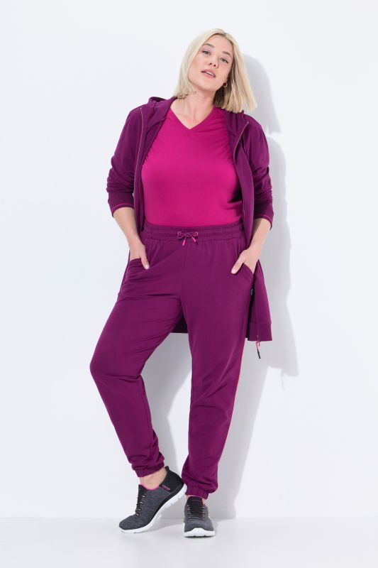 Pantalon de jogging, taille et bas de jambe élastiques, passepoil sur les côtés