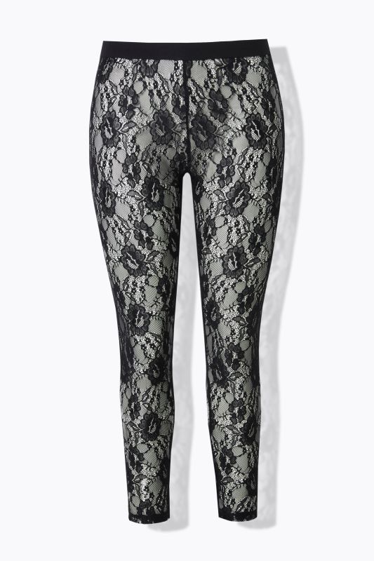 Legging en dentelle, ouvert à l'entrejambe