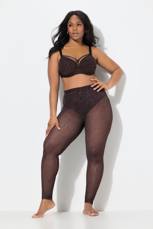 Legging-collant en mesh. Motif animal
