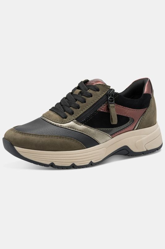 Chaussures en cuir Tamaris Comfort, spéciales Hallux Vagus, modèle Wide Fit avec fermeture zippée