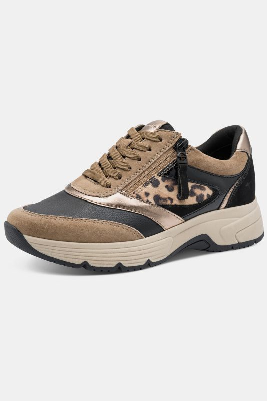 Chaussures en cuir Tamaris Comfort, spéciales Hallux Vagus, modèle Wide Fit avec fermeture zippée