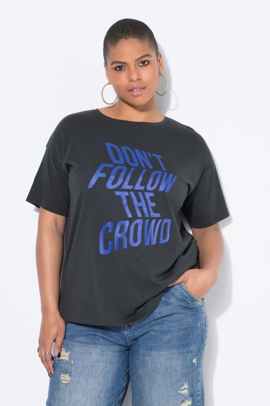 T-shirt oversize. Imprimé message