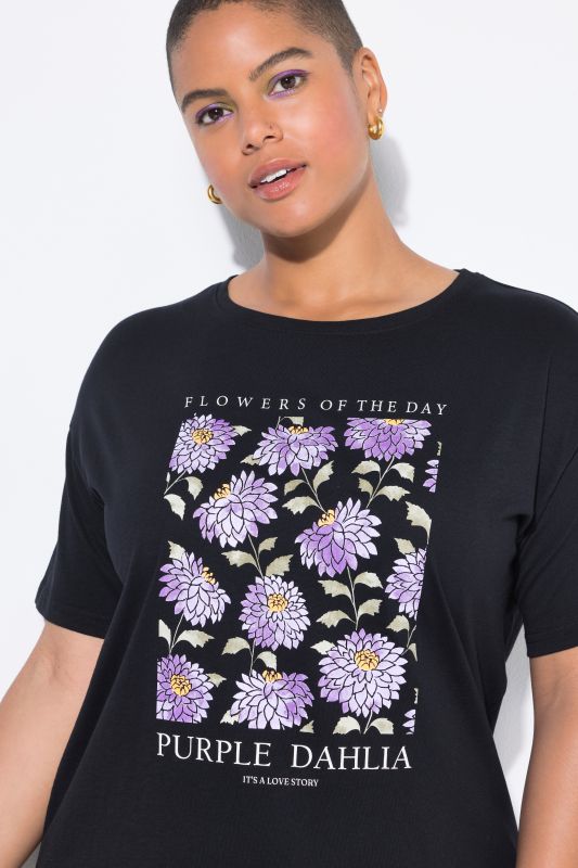 T-shirt oversize. Manches courtes. Imprimé floral
