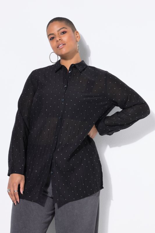 Chemisier à strass scintillants. Coupe Boxy Shape