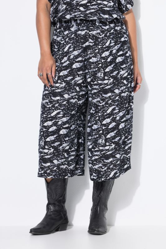 Jupe-culotte, coupe Wide Legs très large. Imprimé all-over