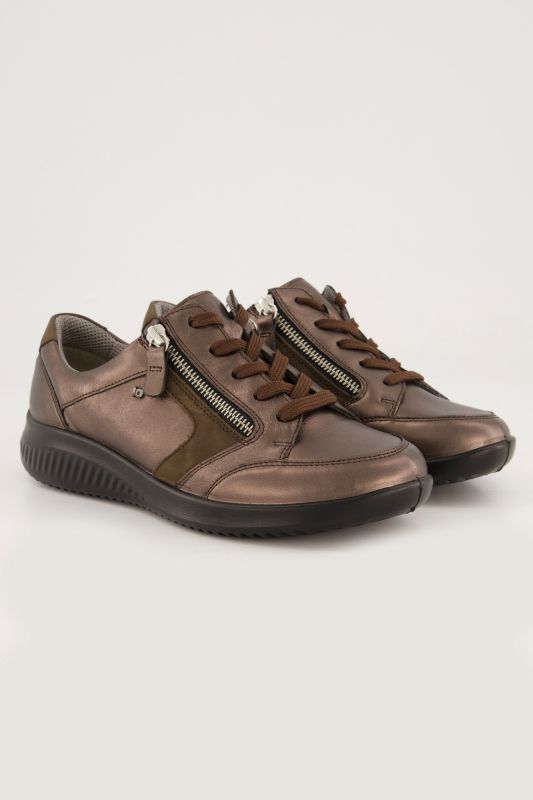 Sneakers en cuir Jomos, semelle intérieure amovible, fermeture zippée - largeur K