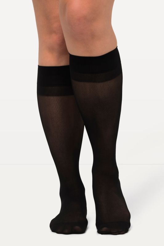 Lot de 3 mi-bas Essential, 30 deniers, jarretières confortables