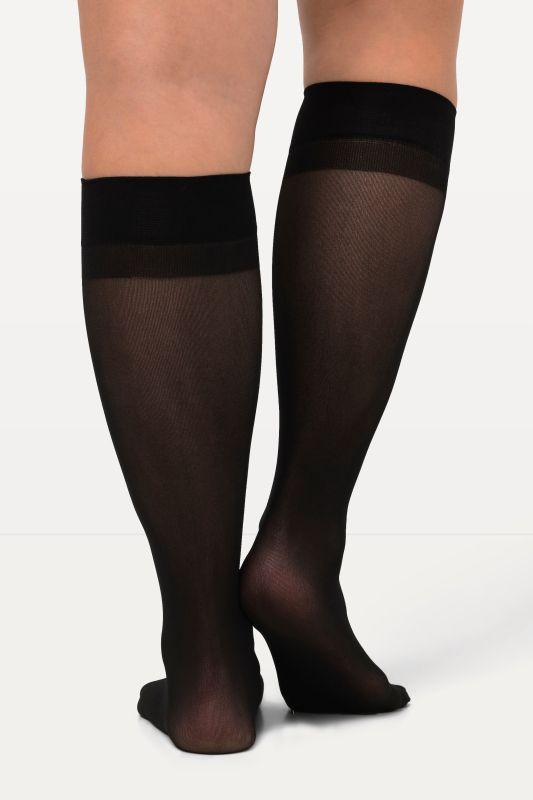 Lot de 3 mi-bas Essential, 30 deniers, jarretières confortables