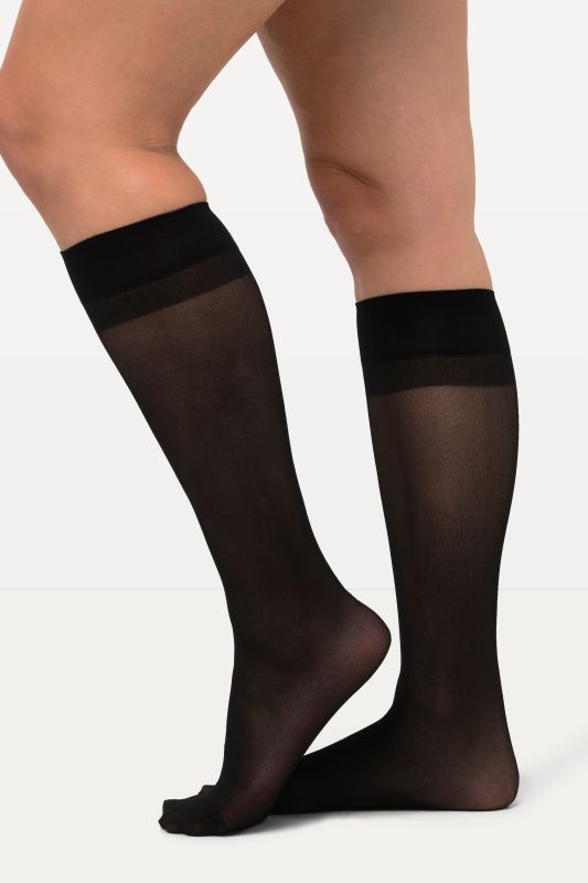 Lot de 3 mi-bas Essential, 30 deniers, jarretières confortables