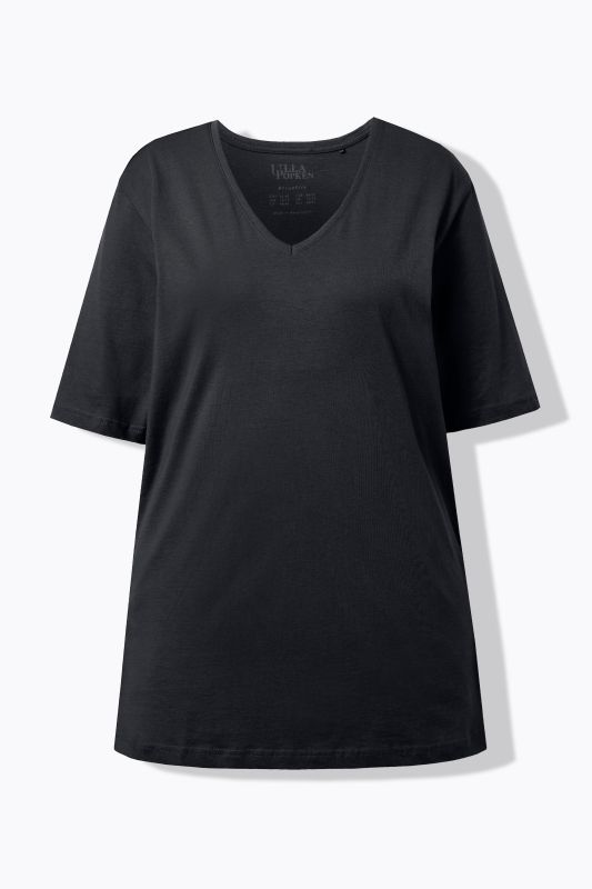T-shirt coupe Relaxed Fit, décolleté en V et manches courtes