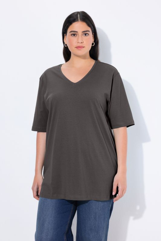 T-shirt coupe Relaxed Fit, décolleté en V et manches courtes