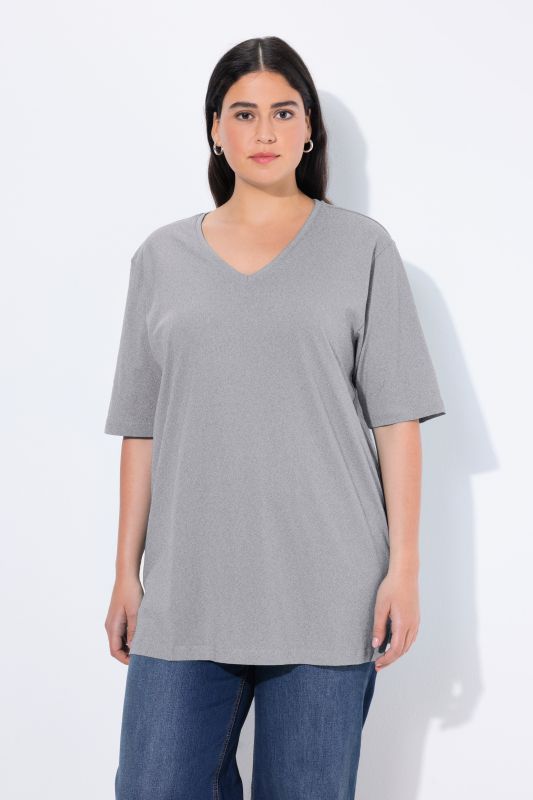 T-shirt coupe Relaxed Fit, décolleté en V et manches courtes
